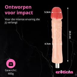Eroticon Dildo Boy - Dik en Groot - 24.5 CM inbreng - Te gebruiken met de Eroticon Neukmachine - Accessoire - 3XLR opzetstuk — thumbnail 2