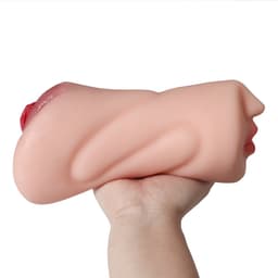 Quick Relief Anna™ - Masturbator - Pocket Pussy - 3-1 Mond, Vagina & Anus - Sex toys voor Mannen - Beige — thumbnail 1