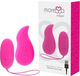 Moressa Edgar Premium - Vibrator - voor Clitoris of Vagina - 12 Vibraties - Afstandsbediening - USB Herlaadbaar - Roze — thumbnail 2
