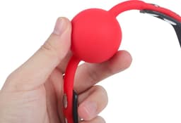 Banoch - Ballgag siliconen met verstelbare band - Rood  - Bal ∅ 4 cm — thumbnail 2