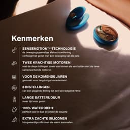 LELO TIANI Duo – Koppelvibrator – Dubbele Motoren – Afstandsbediening – Ocean Blue — thumbnail 5