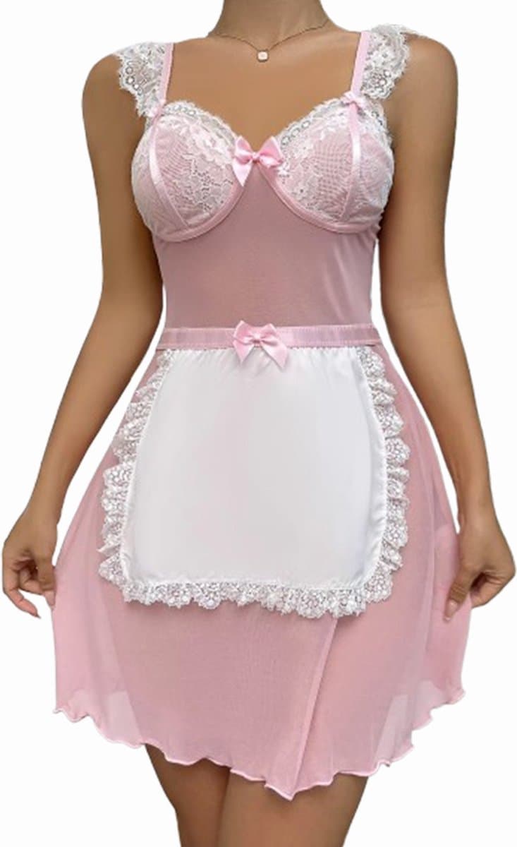 Erotische pyjama dienstmeisje - Rollenspel nachtkleding - Cosplay — afbeelding 1