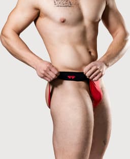 MM Sports The Original Jockstrap 2 inch Reversible Black/Red - MAAT M - Heren Ondergoed - Jockstrap voor Man - Mannen Jock — thumbnail 13