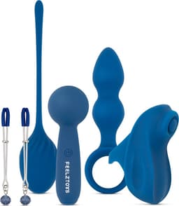 FeelzToys - Solo Play - Starterskit - Dildo - Vibrator - Stimulator - Sex Toys Voor Mannen En Vrouwen - Seksspeeltjes - Opwinding - Erectie - Blauw — thumbnail 5
