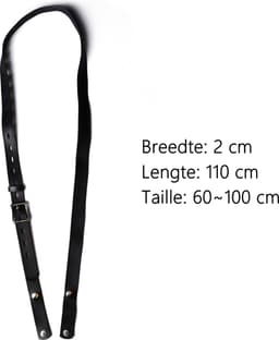 DOWO® - Chastity Cage Waist Strap - Kuisheids Riem - Belt voor Peniskooi - PU - Zwart — thumbnail 6