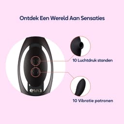 Eva® Queen Pro - Vibrator voor Vrouwen - Luchtdruk Sex Toy - G-Spot Stimulator & Clitoris Satisfyer - Seksspeeltjes voor Koppels - Dildo Vibrator - Realistisch - Sex Toys voor Vrouwen - Cadeau voor vrouw - Obsidian Black — thumbnail 5