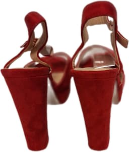 CH.CREATIONS-EROTISCHE PUMP-SUEDELOOK-RED-PLATEUZOOL 3CM/HAK12CM-38 — thumbnail 2