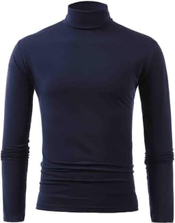 2026 Mannelijke Winter Warm Opstaande Kraag Mode Thermisch Ondergoed Mannen Basic T-Shirt Blouse Trui Lange Mouwen — thumbnail 1