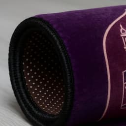 Purple Islamic Prayer Rug with Oriental Design and Floral Border (Purple and Pink, NL-50x110cm) - ShopVlot — thumbnail 2