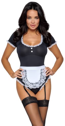 Cottelli Costumes - Serveerster Kostuum - Zwart — thumbnail 1