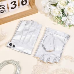 Handschoenen Vingerloze Rijden Punk Mannen Wanten Steampunk Gothic Retro Lederen Palm Motorfiets Handhandschoenen voor Vrouwen Mannen Prestaties Kostuum Cosplay — thumbnail 4