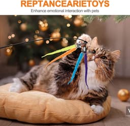 Kattenspeelgoed Set - 13 Stuks Met Hengel en Zuignap Voor Zelfbezigheid - Geschikt Voor Kittens en Katten — thumbnail 2