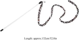 Teaser Toy, Cat Teaser Stick Chaser Wand Leopard Print Tail with Bell Cat Chaser Toy for Kitten Cat Having Fun Exercise Playing — thumbnail 4