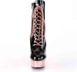 Pleaser Enkellaars -44 Shoes- DELIGHT-1020 US 13 Zwart/Roze — thumbnail 2