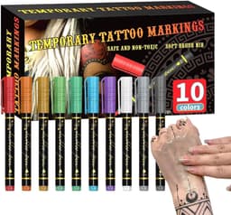 Body Paint Markers - Huid Make-up Pennen - Artistieke Expressie - 10 Levendige Tinten - 10 Stuks - Multicolor — thumbnail 1