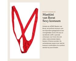 Dailygoods- Mankini - Eenheidsmaat voor Heren - Huidvriendelijk Elastisch Materiaal - Sexy/Innovatief - Comfortabel - Geschikt voor de meeste Mannen - Zwembroek