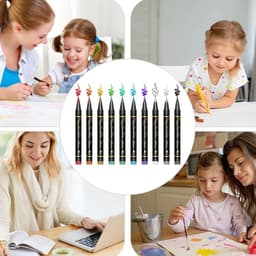 Tijdelijke Huidverf - Body Markers - Creatief Tekenen - Huidvriendelijk & Afwasbaar - 10 Kleuren - Multicolor — thumbnail 2