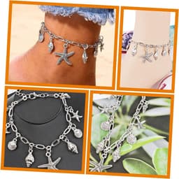 Enkelbandje Met Schelpen - Voetketting Armband - Zomerse Feestjes - Elegante Stijl - 27 cm - Gekleurd — thumbnail 3