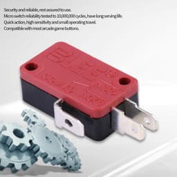 Dailygoods- Micro Switch - 10 Stuks - Hoge Sensitiviteit - Drie Pinnen - Betrouwbaar - Lange Levensduur - Compatibel met Arcade Knoppen - Drukknop — thumbnail 2