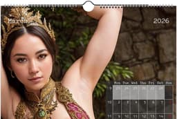 Kalender Volwassenen - Kunstzinnige Naaktheid - Jaarlijkse Planning - Fantasy Krijgers - A3 Formaat — thumbnail 2