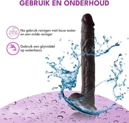 JustFun Mega XXL Realistische Dildo - 36 CM - Met Zuignap - 5.5 cm Diameter - Extra Groot - Sex Toys voor Mannen & Vrouwen — thumbnail 5