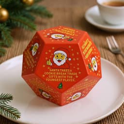 Kerstfeest Spellen - Dobbelspellen - Familie Amusement - Interactieve Fun - 8 x 8 x 7 cm - Kleurrijk — thumbnail 2