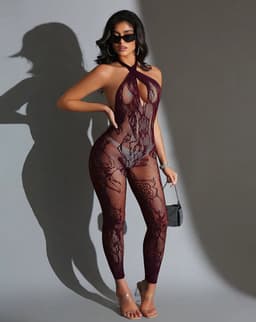Snapshot - #allforyou - Bodystocking - One Size - Wijnrood — thumbnail 7