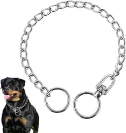 Halsband voor Kleine Honden, 35 cm, RVS, Verstelbare Choke Halsband, Training en Veiligheid — thumbnail 1