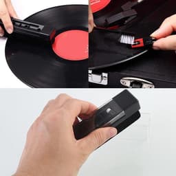 Platenreiniger Set - Vinyl Onderhoud - Muziek Luisteren - Stofvrij Reinigen - 13 x 5 x 3 cm - Zwart — thumbnail 2