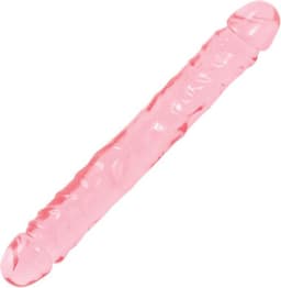 Doc Johnson Crystal Jellies dubbele dildo Jr. Double Dong roze - 30,23 cm — thumbnail 17