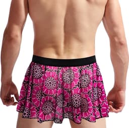 Sexy mannen rokje Rose Red - One size - Elastisch - Erotische heren kleding - Clubkleding - Ondergoed - Onderbroek — thumbnail 3