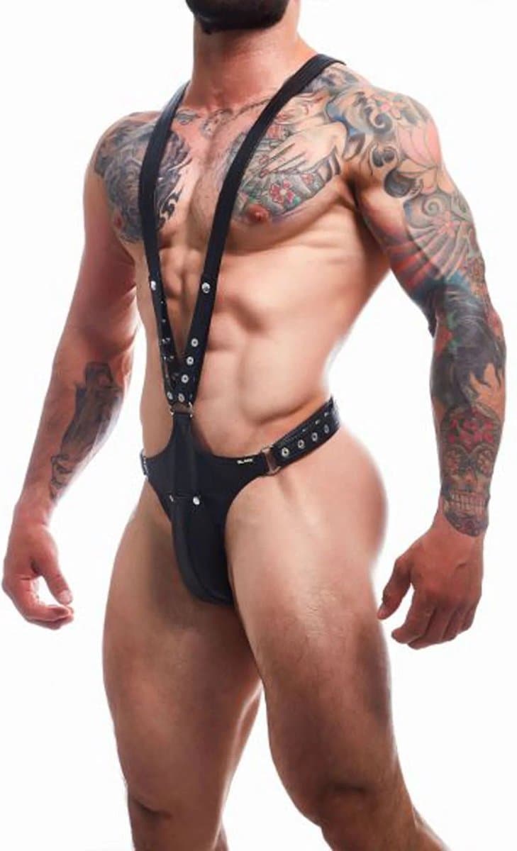 BL4CK by C4M - Dungeon - Full Body Harnas - Zwart — afbeelding 1