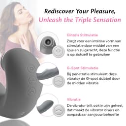 Fae® Vibrator voor Vrouwen - Clitoris & G spot Stimulator - Zuig en druk functie - Penetratie Dildo - Sex Toys voor Vrouwen en koppels - Seksspeeltjes - Thrive Series - Moon Mist — thumbnail 5
