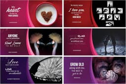 Set van 12 Romantische Liefdesbonnen met Quotes voor Beloftes — thumbnail 4