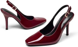Elegante Slingback Pumps met Vierkante Neus en 8,5 cm Hakken — thumbnail 5