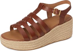 Platform Espadrilles - Leren Sandalen - Zomerse Wandelingen - Verhoogd Comfort - Bruin — thumbnail 2