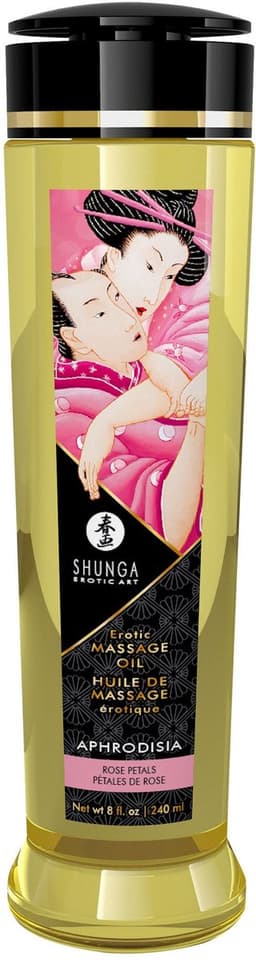Shunga - Massageolie - Seduction Midnight Flower - 240 ml — thumbnail 3