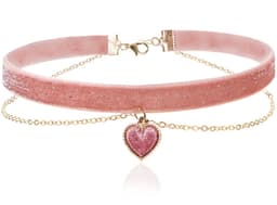 Wijnrode Fluwelen Choker Met Liefdesdesign - Elegante Kraagketting Voor Vrouwen - Zachte Fluweel Halsband Met Sleutelbeen Accent - Perfect Cadeau Voor Verjaardag Of Valentijn — thumbnail 1
