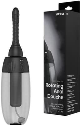 Nexus Automatic Rotating 360° Anal Douche - Zwart - 600 ml - 3 Rotatiemodi - 3 Spraystanden - IPX7 Waterdicht - USB Oplaadbaar - Afstandsbediening 8 Meter - 30 min Gebruikstijd - Ergonomische Handgreep - Reinigingsdouche - Roterende Kop — thumbnail 2