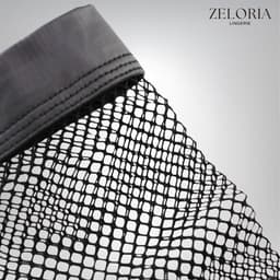 Zeloria Heren Boxer Open Design – Netstof & Wetlook – Verleidelijke Heren Lingerie – Zwart – XL — thumbnail 2