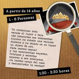 Misdaadspel - Escaperoom spel - Moordonderzoek - Multimediale elementen - 32 x 23 cm - La Diadema Escarlata — thumbnail 3