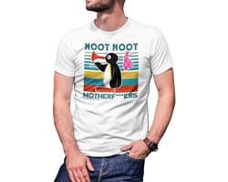 Grappig Pingu Meme 'Noot Noot' Klassiek T-Shirt voor Heren