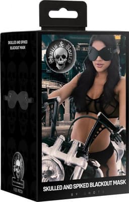 Ouch! Skulls and Bones - Large Eye Mask with Skulls & Spikes - B — thumbnail 3