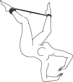 EasyToys - Expander Spreader Bar and Cuffs Set - Stevig Materiaal - Bondageset - Bondage Set - BDSM Set - Bondage - Sex Toys voor Vrouwen en Mannen - Handboeien Seks - Zwart — thumbnail 3