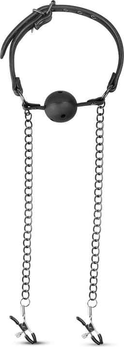 Open Ball Gag Met Tepelklemmen — thumbnail 6