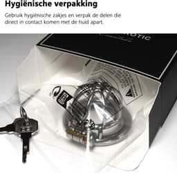 DOWO® - Mini Locker - Kuisheidskooi - Chastity cage - Peniskooi - Hemisferisch - Staal - 50 mm — thumbnail 7