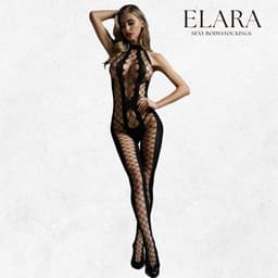 Elara - Oriana - Bodystocking Erotische Lingerie met Open Kruis - Catsuit - S t/m XL - Sexy Dames Lingerie — thumbnail 3
