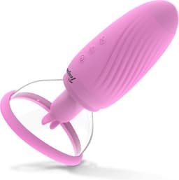 Teazers - Suction Cup met Clitoris Vibrator - Clitoris Zuiger met Tong - Vibrators voor Vrouwen - Sex Toys voor Vrouwen - Vibrators - Clitoris Stimulator - Roze — thumbnail 2