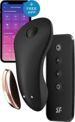 Satisfyer, bluetooth slipvibrator, oplegvibrator, 'Little Secret', 8,5 cm, met app, medische siliconen — thumbnail 12