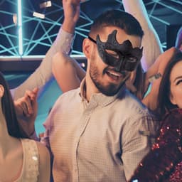Maskers - Kerstmaskers - 2 stuks Venetiaans masker in koppelstijl, maskerade oogmaskers voor vrouwen en mannen, geschikt voor Halloween kostuumfeest carnaval — thumbnail 4